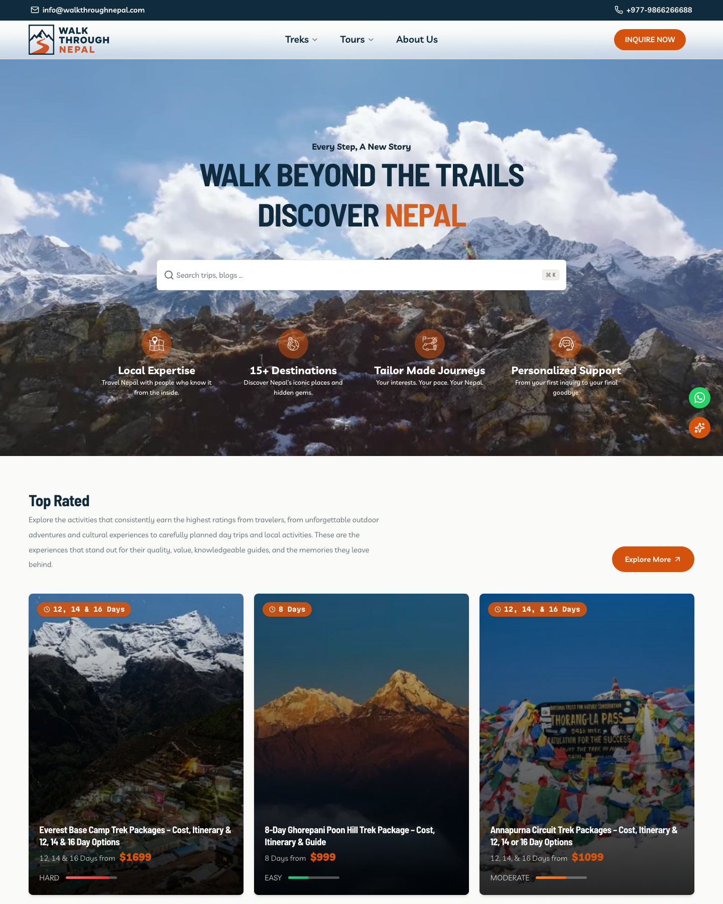 Walkthrough Nepal website