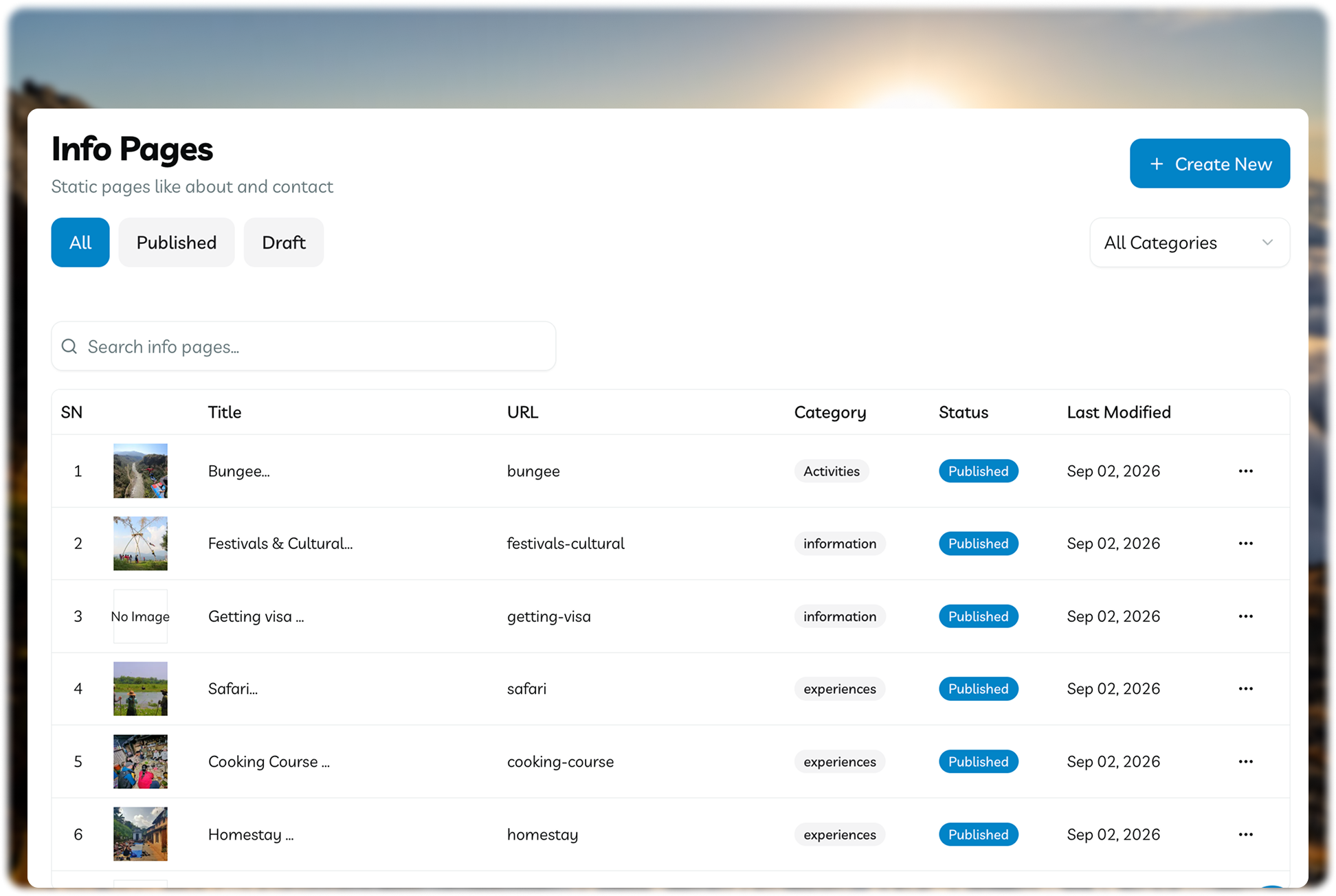 Agency information pages in a TripEleven website